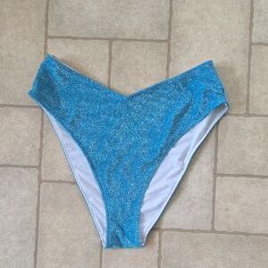 Victoria Seceret PINK Shimmering Blue Women's Swim Bottom